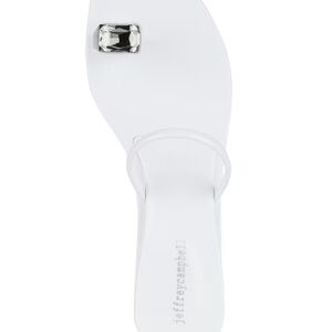 NWT—Jeffrey Campbell White Sandals with White Strap and Gem